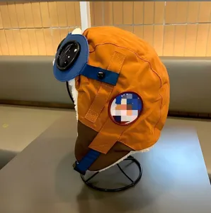 Kinder Winter warme Pilotenmütze Fleece gefüttert winddichte Uschanka Mütze mit Skibrille