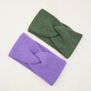 Bandeau croisé en tricot pour femmes, bandeau chaud d'hiver et ensemble de yoga.
