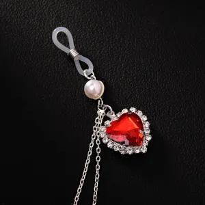 Sexy rhinestone heart nipple chain body chain for women sexy party jewelry accessory