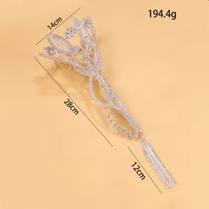Prachtige strass bruidsboeket scepter, luxe huwelijksfotografie rekwisiet accessoire.