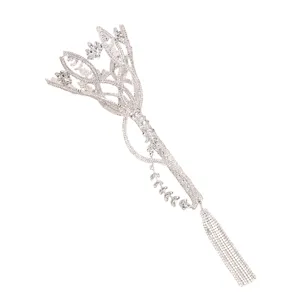 Prachtige strass bruidsscepter handboeket, luxe huwelijksfotografie rekwisiet voor romantische stijl.