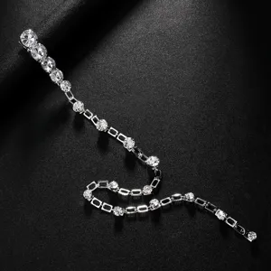 Cadena de pelo con borla de diamantes de imitacion elegante accesorio cola de caballo