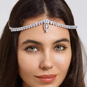 Luxus Zirkonia Tränenform Brautkrone Glänzende Strass Hochzeit Tiara Elegante Party Prinzessin Kopfschmuck Für Braut Damen Schmuck