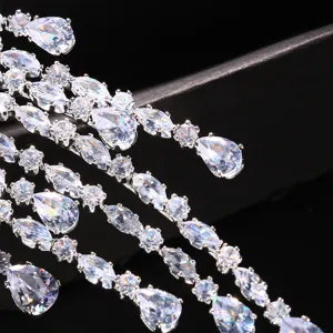 Zircon hair comb bridal wedding crystal headpiece luxury party hair accessory piece