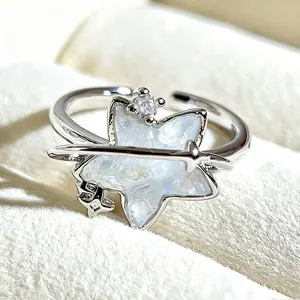 Detailed close-up of the sweet celestial star open ring, highlighting fine craftsmanship.