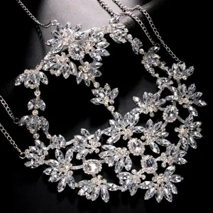 Rhinestone face mask chain crystal masquerade party festival decorative headpiece