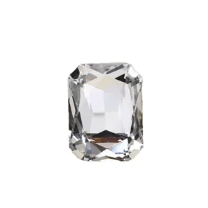 Minimalistischer quadratischer Strass verstellbarer Ring, glamouröser Kristallschmuck.