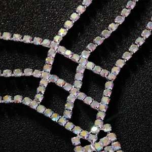 Sparkling rhinestone body chain multi-layer crystal harness for festival belly dance party outfit