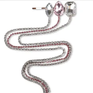 Pinza de pelo con borlas de estrás y cristales brillantes para las mujeres.