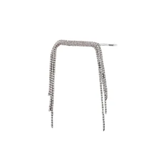 Rhinestone tassel hair clip sparkle crystal side bobby pin elegant fairy hair accessories for women