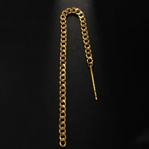 Gold metal hair chain braid tassel punk hip hop styling accessory for party fashion