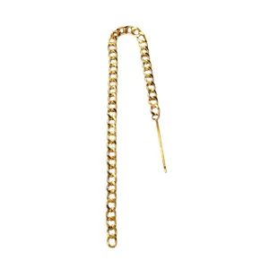 Gold metal hair chain tassel punk style braid jewelry fashion party headpiece accessories