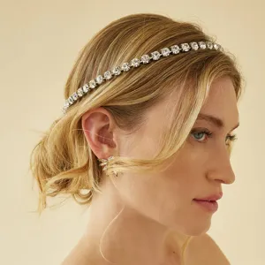 Französischer Retro Strass Haarreif Für Damen Minimalistisch Kupfer Gold Silber Galvanisiert Geometrischer Haarschmuck Hochzeit Braut Kopfschmuck