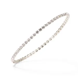 Eleganter silberner Strass Haarreif für Damen, glitzernder Kristall Haarschmuck Hochzeit.
