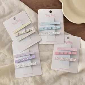 Alline süße Blumen Stern Haarspangen Set, bunte niedliche Haar-Accessoires für Damen.