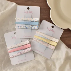 ALLINE süße Blumen Schleife Haarnadeln Set, niedliche Dopamin Haarschmuck Accessoires.