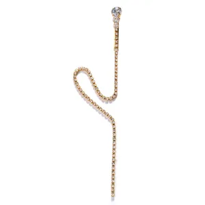Stile europeo strass dorato lungo nappa forcina eleganza accessorio per capelli
