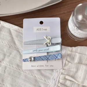 Alline blue hair clip set sweet style hairpin side fringe BB clip cute hair accessories