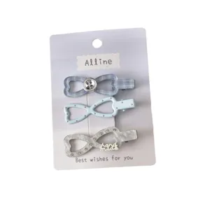 Blue hair clip set sweet style cute hairpin side bang clips for women girls daily wear