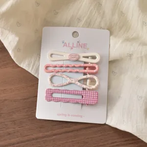 Süßes Blumen Haarklammer Set, rosa Dopamin Haarnadeln für Damen und Mädchen Friseurstyling.