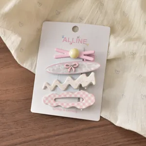 Süßes Blumen Haarspangen Set 4 Stück rosa Haarnadeln für Frauen tägliches Styling und Look