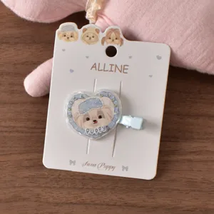 ALLINE cute puppy hair clip acrylic cartoon sweet side bangs duckbill hairpin for girls