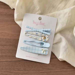 Niedliche blaue Blumen Haarklammern Set, süße Stil Haarspangen für Damen und Mädchen im Alltag.
