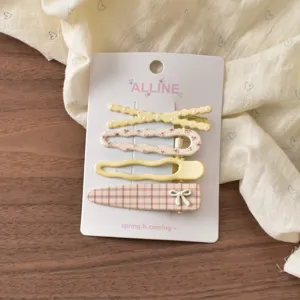 Süßes Blumen Haarklammer Set für Damen, süße mehrstilige Metall und Stoff Haarschmuck.