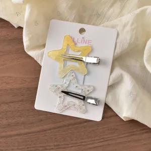 Süße Stern Haarnadeln süße Blumen Acryl Haarspangen ästhetische Mode Haarschmuck für Frauen