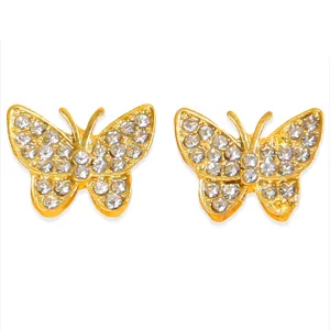 Adesivi per seno a farfalla con strass scintillanti eleganti accessori da abito per donne