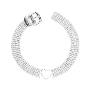 Sparkling rhinestone belt buckle anklet multi-layer crystal ankle bracelet for women beach summer