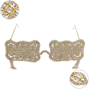 Μοντένιος σκελετός γυαλιών στρασ, λαμπερά κρύσταλλα πάρτι γυαλιά για γυναικεία μόδα.