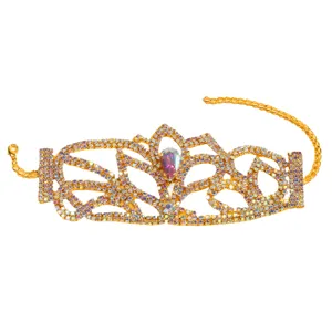 Stupendo bracciale in cristallo e strass dorati con gemma a goccia magica, stile bohémien.