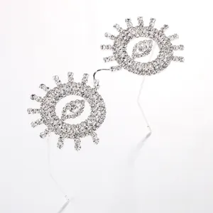 Montura de gafas con pedreria, accesorio brillante de cristal de moda para fiesta y estilo.
