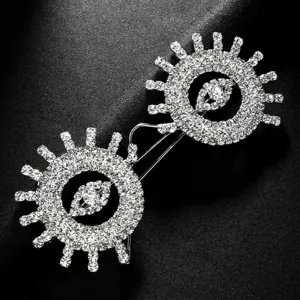Montura de gafas de diamantes de imitación 2024 nueva moda gafas brillantes personalizadas