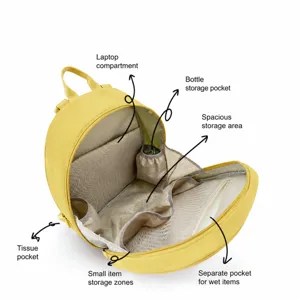 Mochila cambiador ligera de nylon, gran bolsa maternal con separación húmeda y seca.