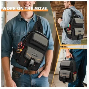 Mochila para herramientas multifuncional bolsa de electricista con correa y asas