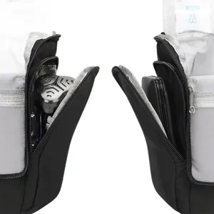 Trousse de toilette de voyage suspendue avec séparation humide sèche et grands compartiments.