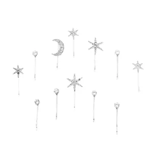 Ensemble de pinces à cheveux étoiles lune strass style coréen accessoires cheveux mode fille