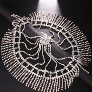 Éblouissante chaîne de tête à pampilles en strass accessoire cheveux scintillant pour fête