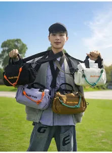 Casual canvas crossbody bag with large capacity, multi-color style for daily commute travel.