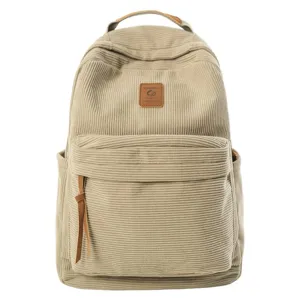 Zaino in tessuto di velluto a coste retro per donna, grande borsa scolastica casual.