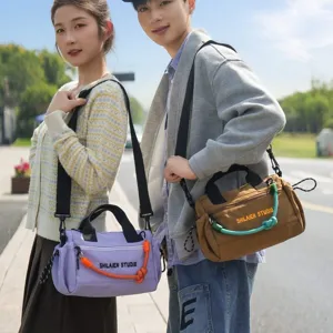 Multifunctional Outdoor Sports Crossbody Bag Casual Commuting Handbag Large Capacity Lightweight Nylon Travel Shoulder Bag