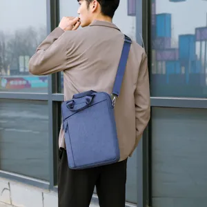 Sac bandoulière homme pour ordinateur portable, serviette en tissu oxford imperméable.