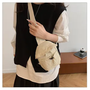 Outdoor lightweight chest bag casual crossbody backpack detail view showing modern daily street style.