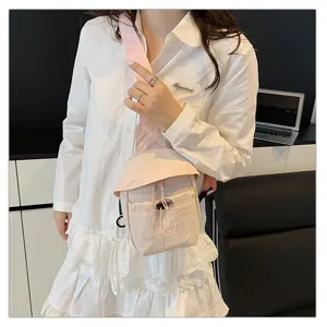 Casual outdoor lightweight crossbody bag for men and women stylish pink chest bag