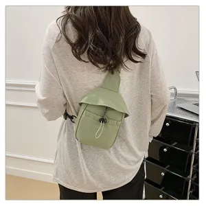 Casual outdoor lightweight sling bag for men and women, stylish daily crossbody chest pack.