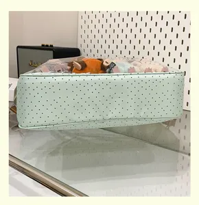 Borsa ita a pois carina borsa per bambole con finestra trasparente grande capacità borsa