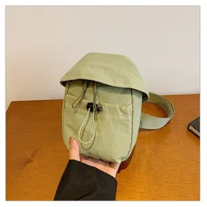 Lightweight outdoor crossbody bag for men and women, casual minimalist chest and phone bag.