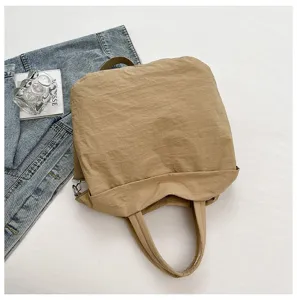 Μινιμαλιστική μονόχρωμη τσάντα ώμου casual tote τσάντα μεγάλης χωρητικότητας νέα
